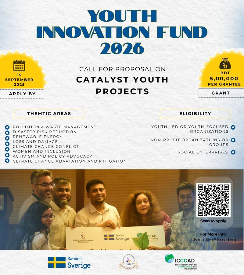 ICCCAD Youth Innovation Fund 2026 | Catalyst Youth Projects
